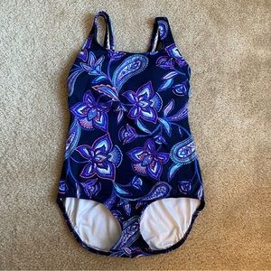 NWOT Lands End womens floral paisley print one piece